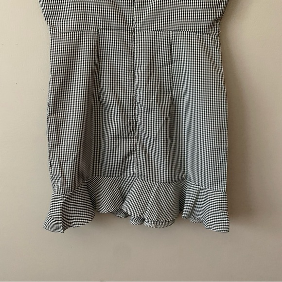 Zaful Gingham Plaid Check Black & White Mini Dress Ruffle Hem Coquette Girl US 4 - Picture 4 of 12